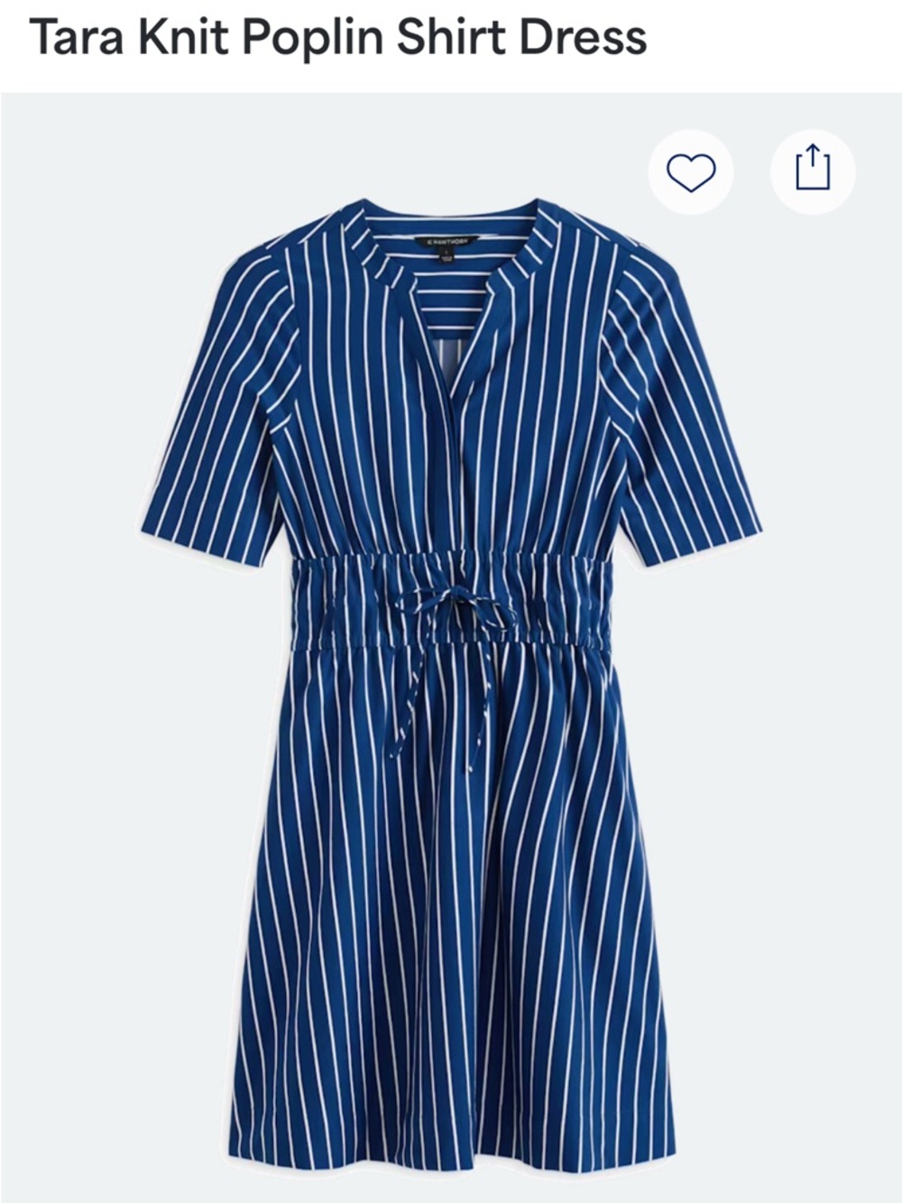 41 Hawthorn Navy and White Striped Midi Dress